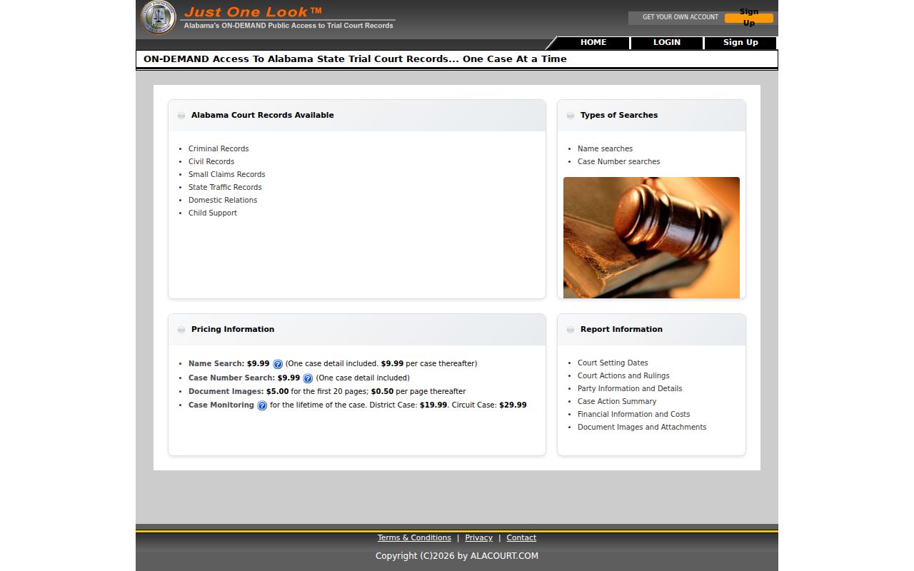 Fayette County criminal records access through Just One Look