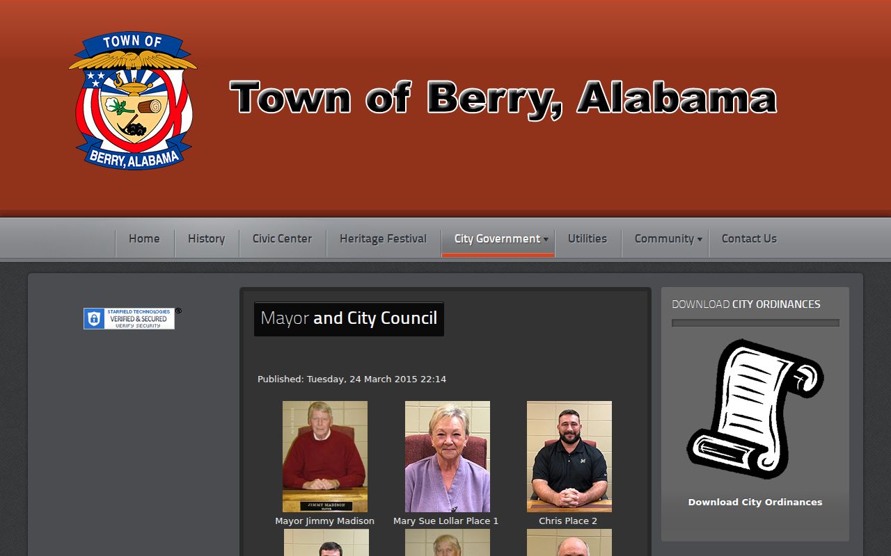 Berry town government access point for Berry criminal records