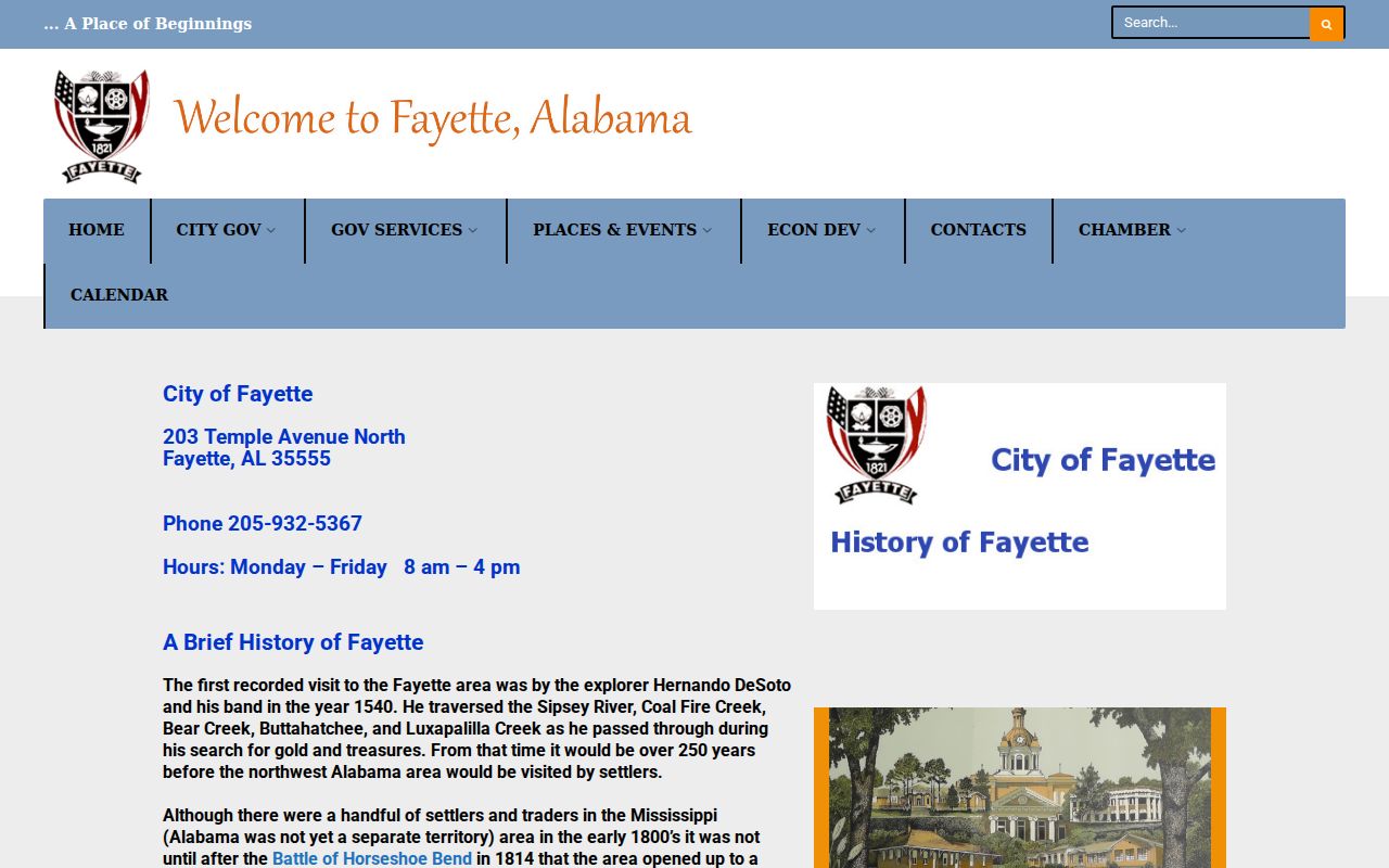 Fayette civic history behind Fayette criminal records