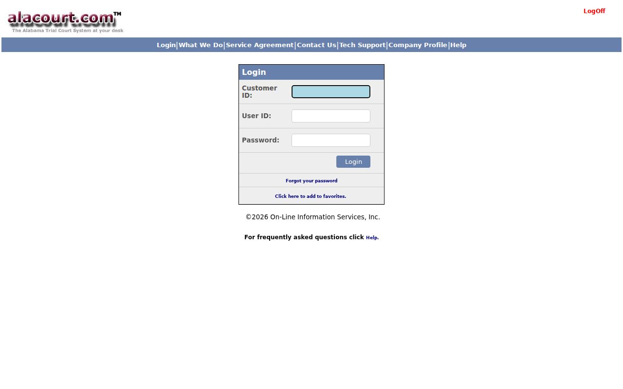 Fayette County criminal court case Alacourt access login