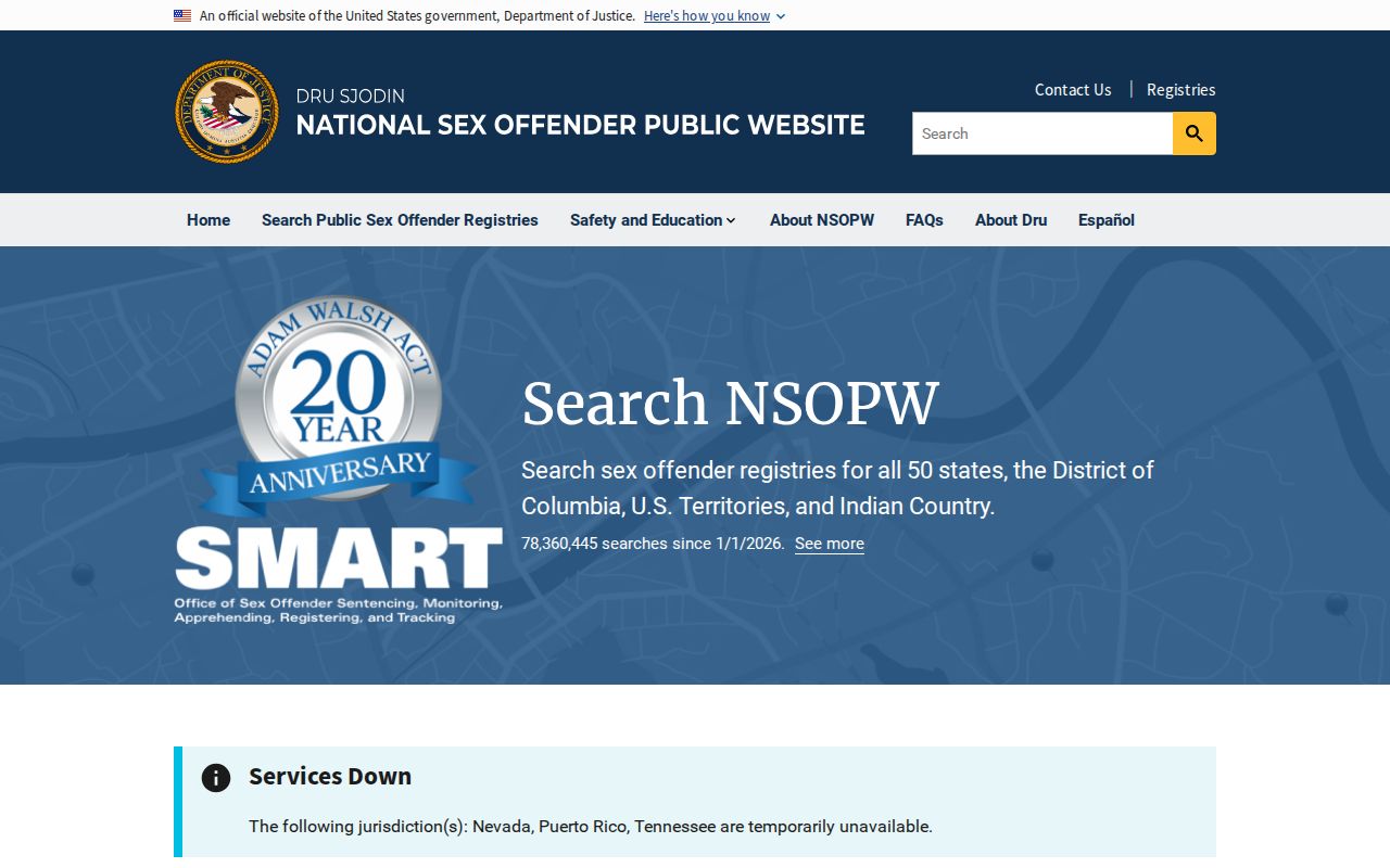 Fayette County sex offender search through the national registry